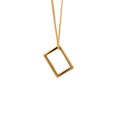 Camille Le Rectangle 22k Gold Pendant for Women - Aprnji