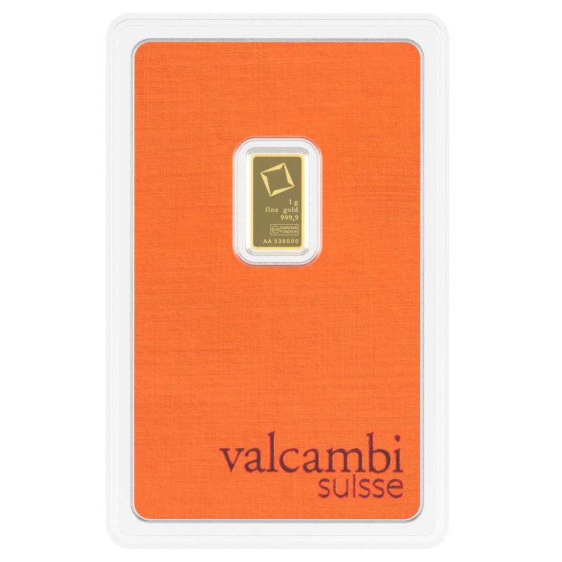 1 Gram Valcambi Gold Minted Bar