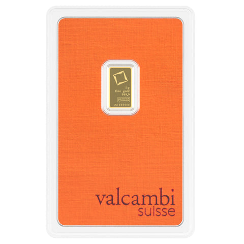 1 Gram Valcambi Gold Minted Bar