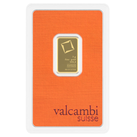 5 Grams Valcambi Gold Minted Bar